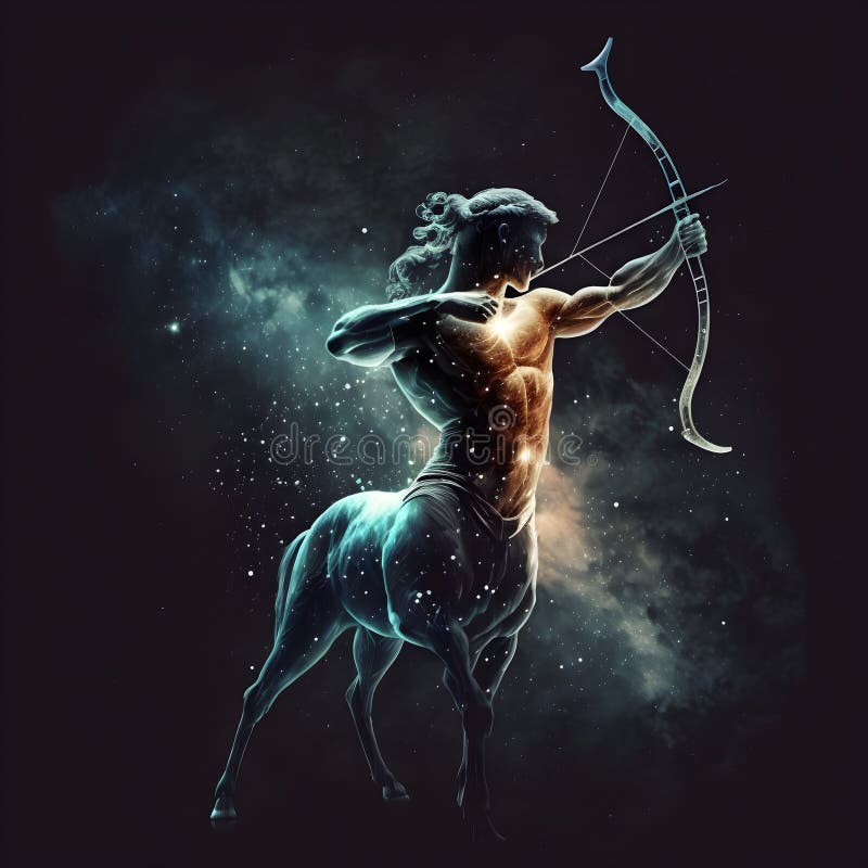 Sagittarius Horoscope Centaur Sign Stock Illustration - Illustration of ... Sagitarius, Sang Pemanah: Antara Mitologi, Astronomi, dan Horoskop
